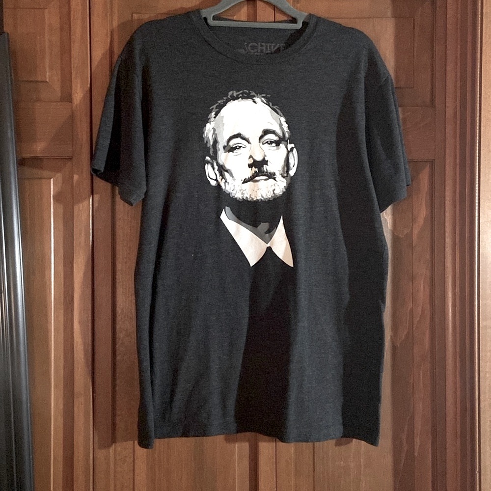 •Bill Murray Chive Tee•Dark Grey, Distressed T-Shirt~Unisex~Med.~Like New - Picture 7 of 7